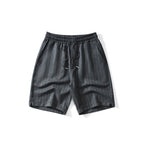 Aaron - Men's Striped Drawstring Tailored Shorts