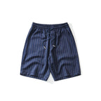 Aaron - Men's Striped Drawstring Tailored Shorts