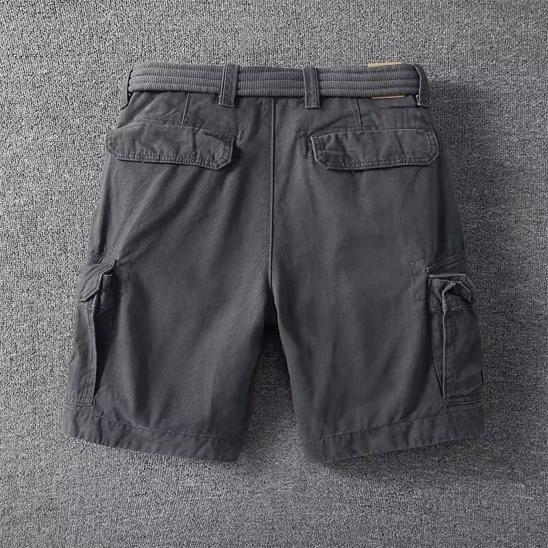 Adrian - Men’s Casual Belted Cargo Shorts
