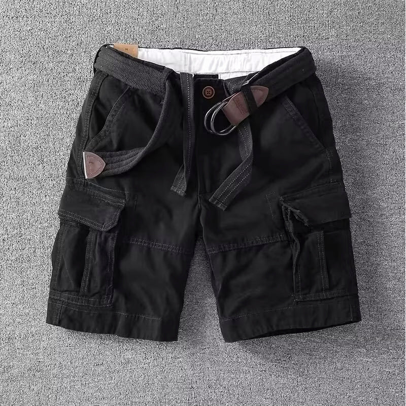 Adrian - Men’s Casual Belted Cargo Shorts