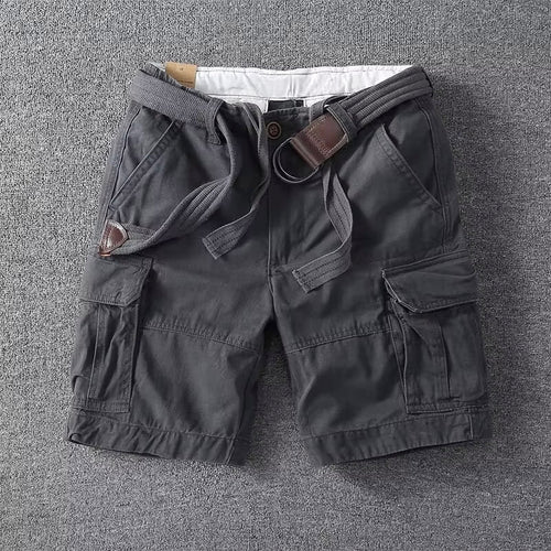 Adrian - Men’s Casual Belted Cargo Shorts