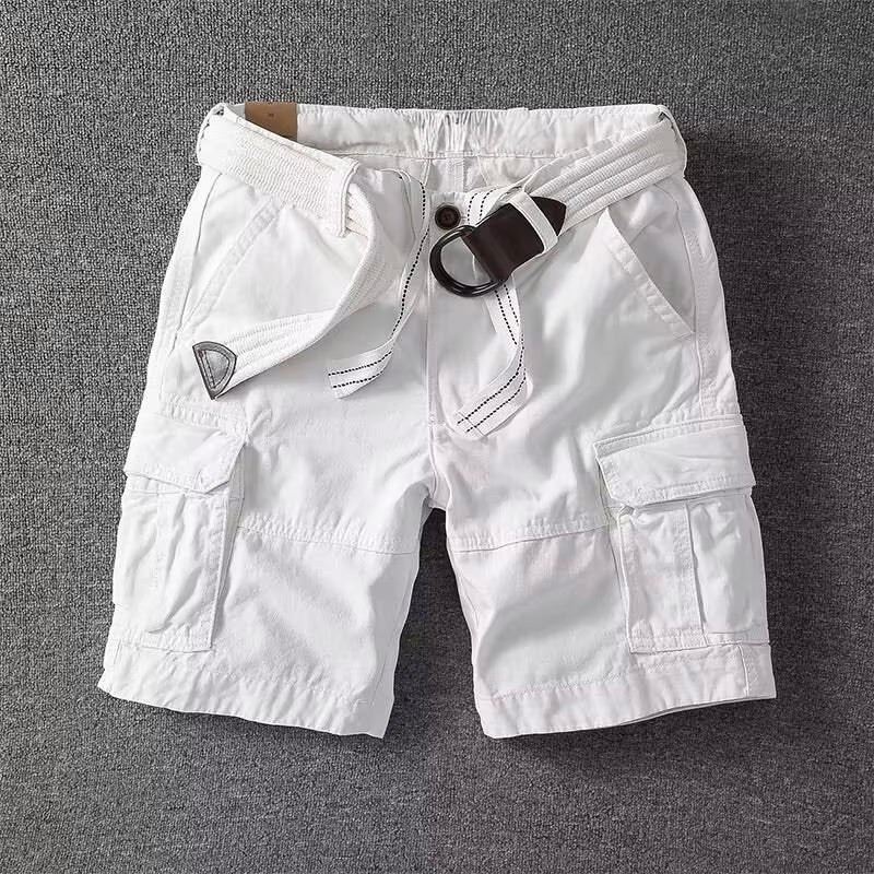 Adrian - Men’s Casual Belted Cargo Shorts