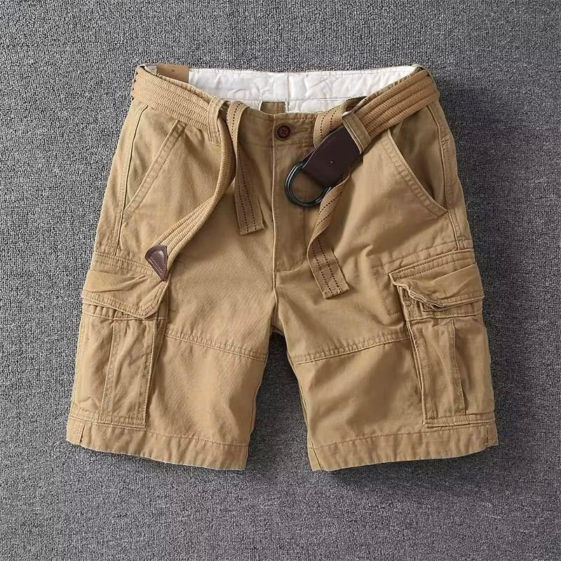 Adrian - Men’s Casual Belted Cargo Shorts