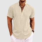 Aiden - Men’s Casual Short Sleeve Henley Shirt