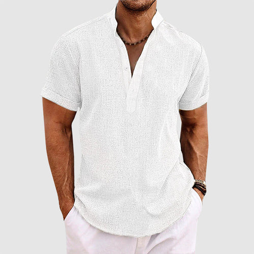 Aiden - Men’s Casual Short Sleeve Henley Shirt