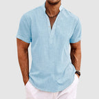 Aiden - Men’s Casual Short Sleeve Henley Shirt