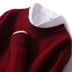 Allan - Men's Cashmere-Blend Crew Neck with Ribbed Trim