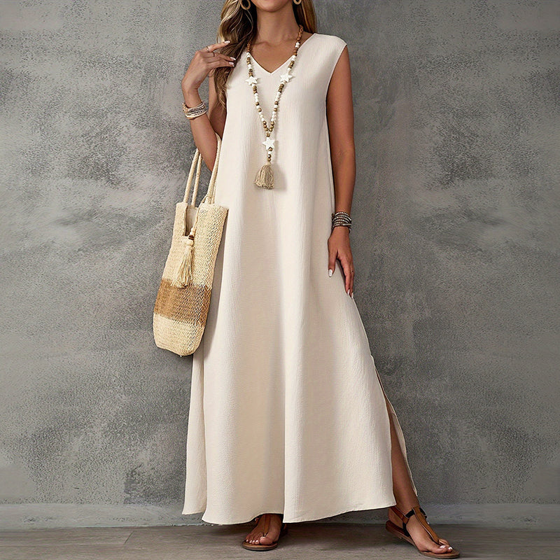 Alyssa - Women's Relaxed Sleeveless Maxi Dress