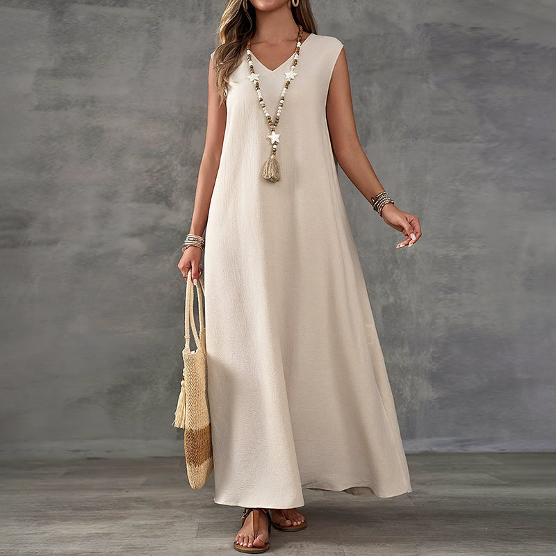Alyssa - Women's Relaxed Sleeveless Maxi Dress
