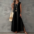 Alyssa - Women's Relaxed Sleeveless Maxi Dress