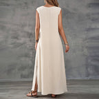 Alyssa - Women's Relaxed Sleeveless Maxi Dress