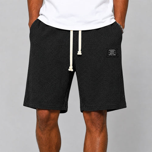 Andrew - Men's Textured Drawstring Casual Shorts
