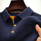 Anthony - Men’s Textured Short Sleeve Polo Shirt
