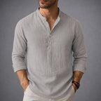 Arthur - Men’s Breathable Relaxed Fit Henley Shirt