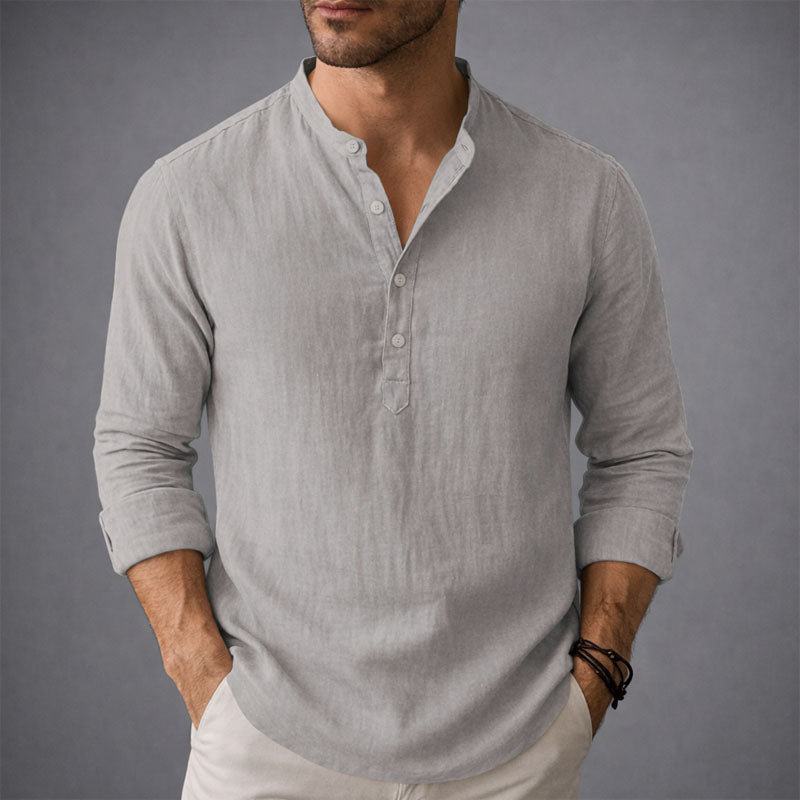 Arthur - Men’s Breathable Relaxed Fit Henley Shirt
