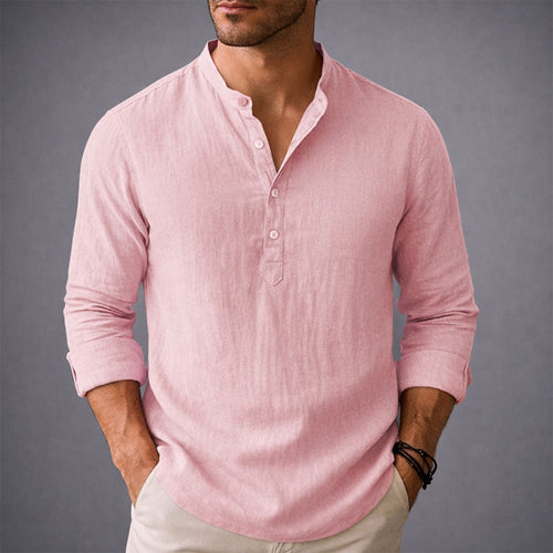 Arthur - Men’s Breathable Relaxed Fit Henley Shirt