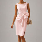 Katalina - Women's Bow Detail Sleeveless Midi Dress