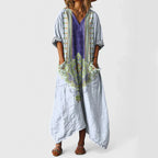 Audrey - Women’s Casual Vintage-Style Long Kaftan Dress