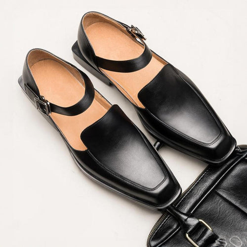 Bernard - Men’s Sleek Leather Buckle Loafers