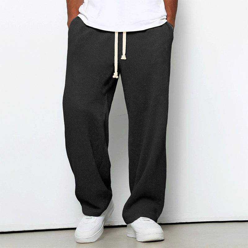 Blake - Men's Waffle Knit Wide Leg Pants