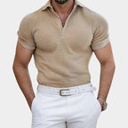 Blake - Men’s Slim Fit Waffle Knit Short Sleeve Polo Shirt