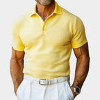 Blake - Men’s Slim Fit Waffle Knit Short Sleeve Polo Shirt