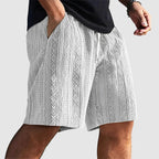 Brady - Men's Geometric Knit Drawstring Shorts