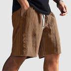 Brady - Men's Geometric Knit Drawstring Shorts