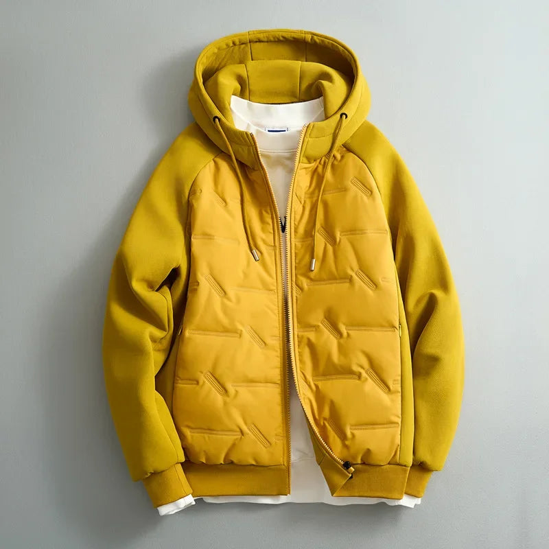 Brennan - Men's Quilted Puffer Jacket with Drawstring Hood