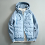 Brennan - Men's Quilted Puffer Jacket with Drawstring Hood