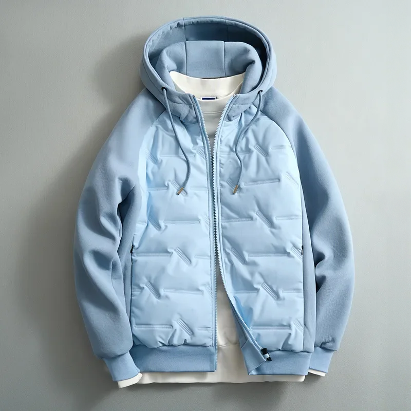 Brennan - Men's Quilted Puffer Jacket with Drawstring Hood