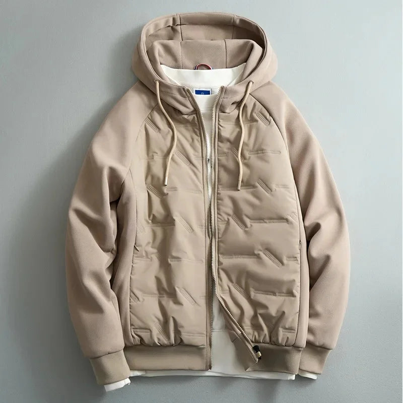 Brennan - Men's Quilted Puffer Jacket with Drawstring Hood