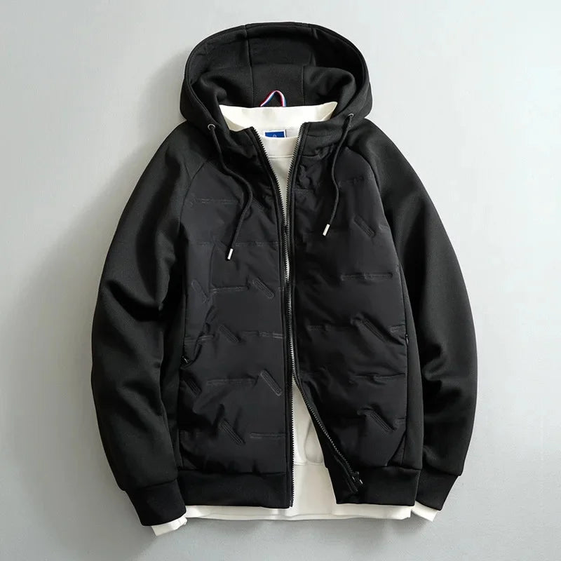 Brennan - Men's Quilted Puffer Jacket with Drawstring Hood