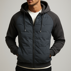 Brennan - Men's Quilted Puffer Jacket with Drawstring Hood
