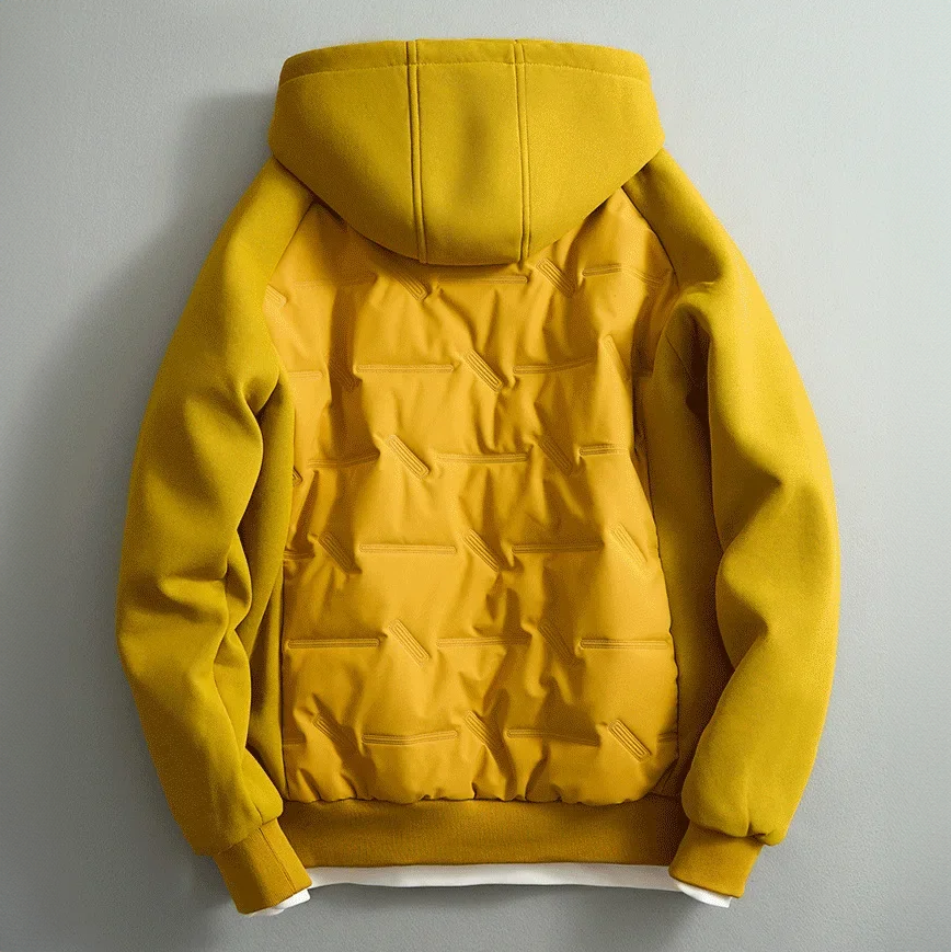 Brennan - Men's Quilted Puffer Jacket with Drawstring Hood