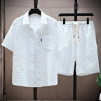 Bryan - Men’s Modern Geometric Jacquard Two-Piece Set