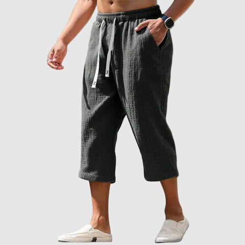 Caleb - Men's Drawstring Cropped Lounge Pants