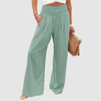 Carla - Women’s Casual Pleated Wide-Leg Pants