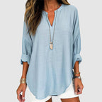 Carmen - Women’s Lightweight V-Neck Tunic Blouse