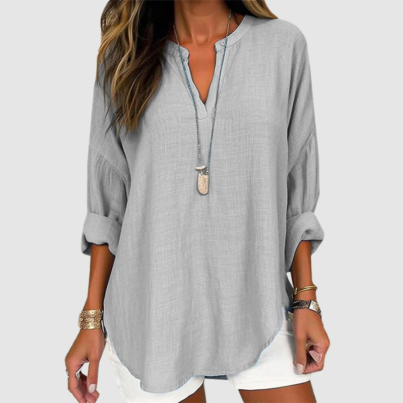 Carmen - Women’s Lightweight V-Neck Tunic Blouse