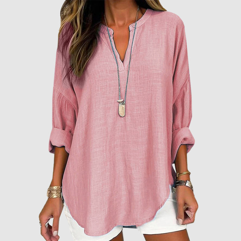 Carmen - Women’s Lightweight V-Neck Tunic Blouse