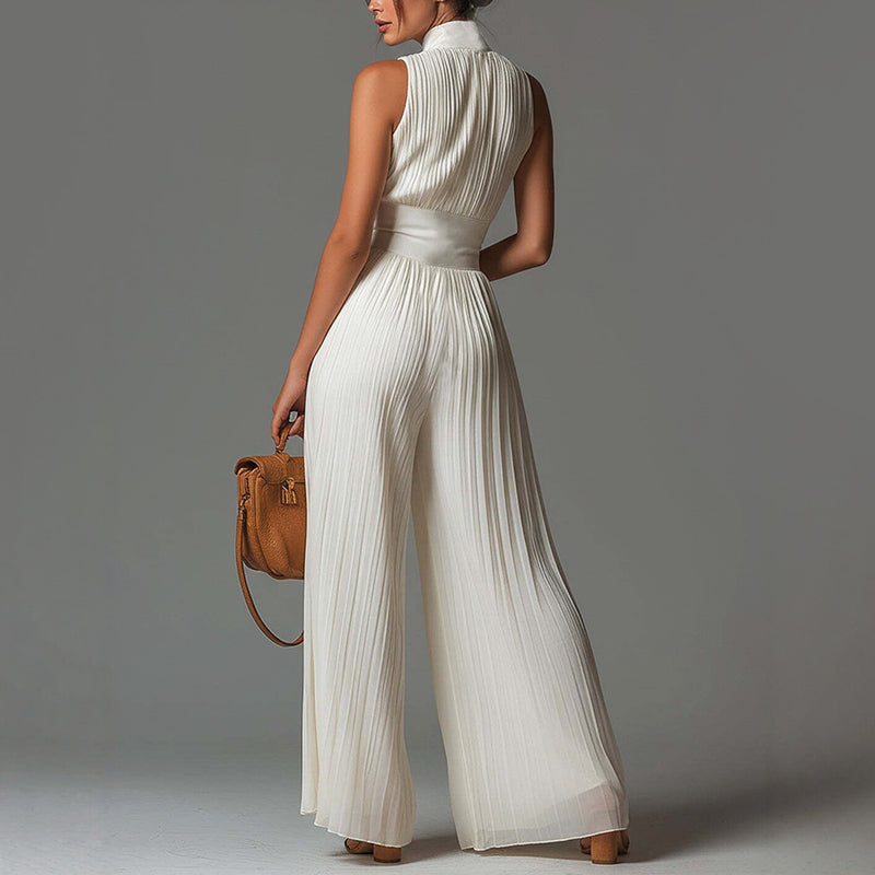 Celeste - Women’s Pleated Wide Leg Jumpsuit