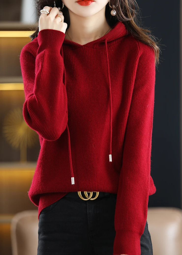 Celine - Women's Ribbed Cashmere-Blend Hoodie