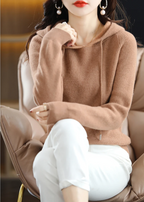 Celine - Women's Ribbed Cashmere-Blend Hoodie