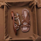 Clara - Women’s Casual Criss-Cross Flat Sandals