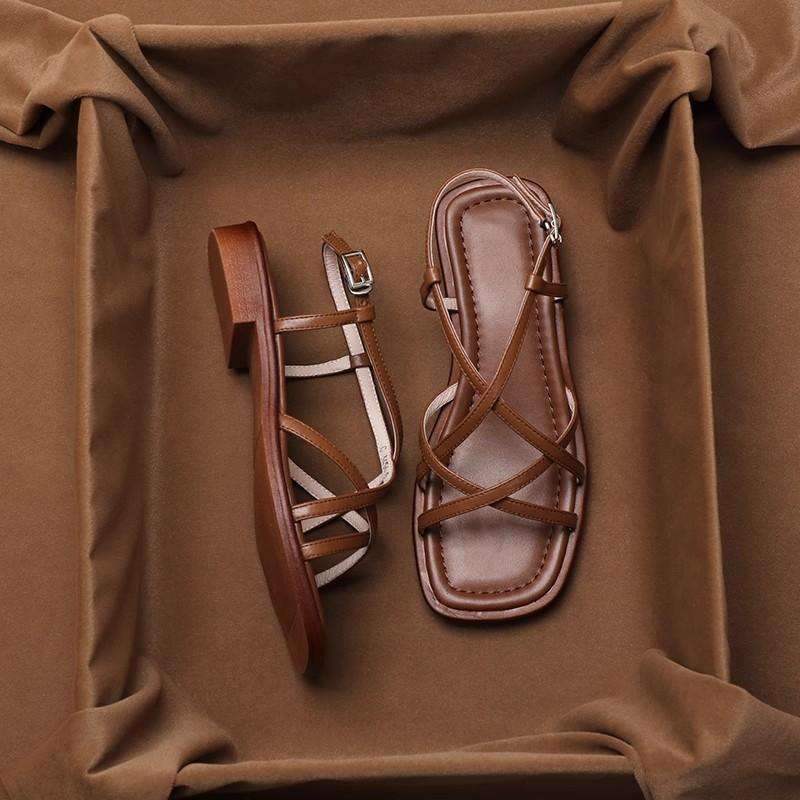 Clara - Women’s Casual Criss-Cross Flat Sandals