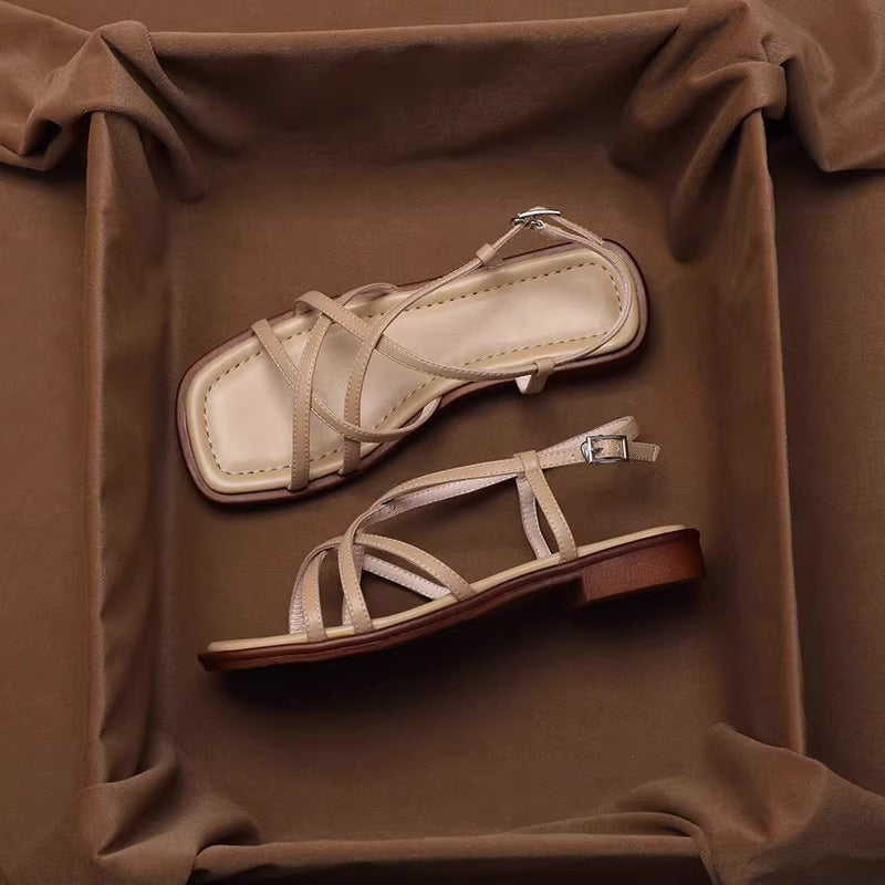 Clara - Women’s Casual Criss-Cross Flat Sandals