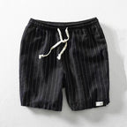 Clark - Men's Linen-Look Striped Relaxed Shorts