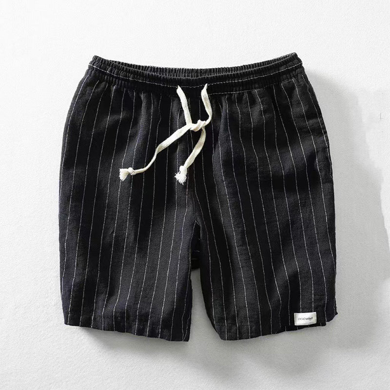 Clark - Men's Linen-Look Striped Relaxed Shorts