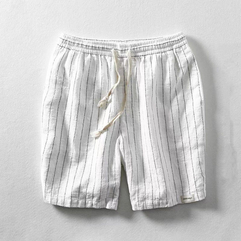 Clark - Men's Linen-Look Striped Relaxed Shorts